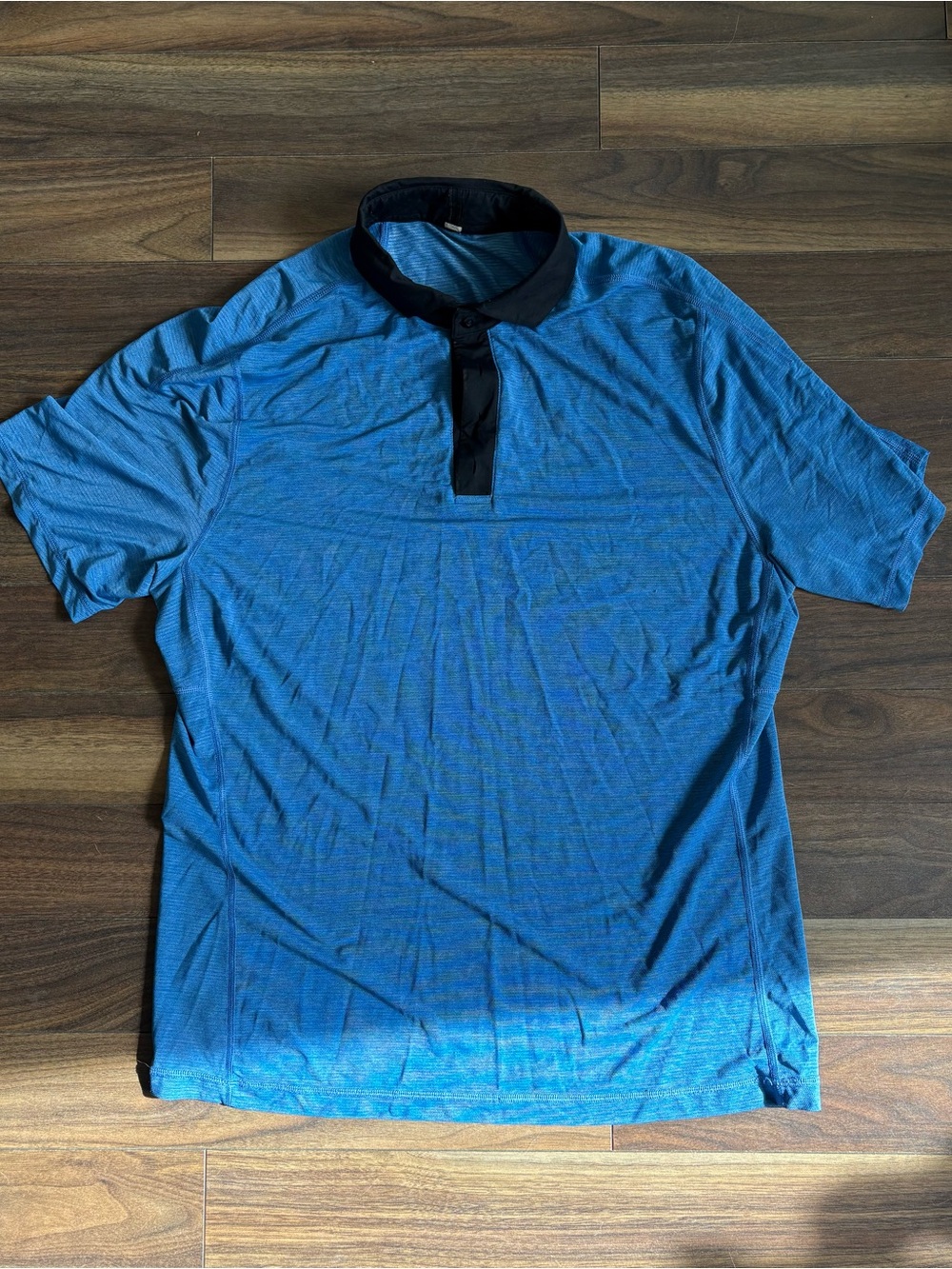 lululemon athletica Blue Polo with Black Collar